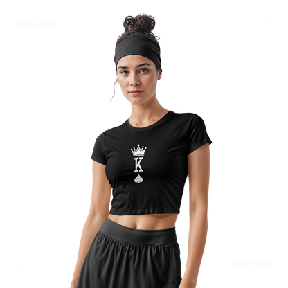 KingOfSpades Fitted Crop Top 02 Black