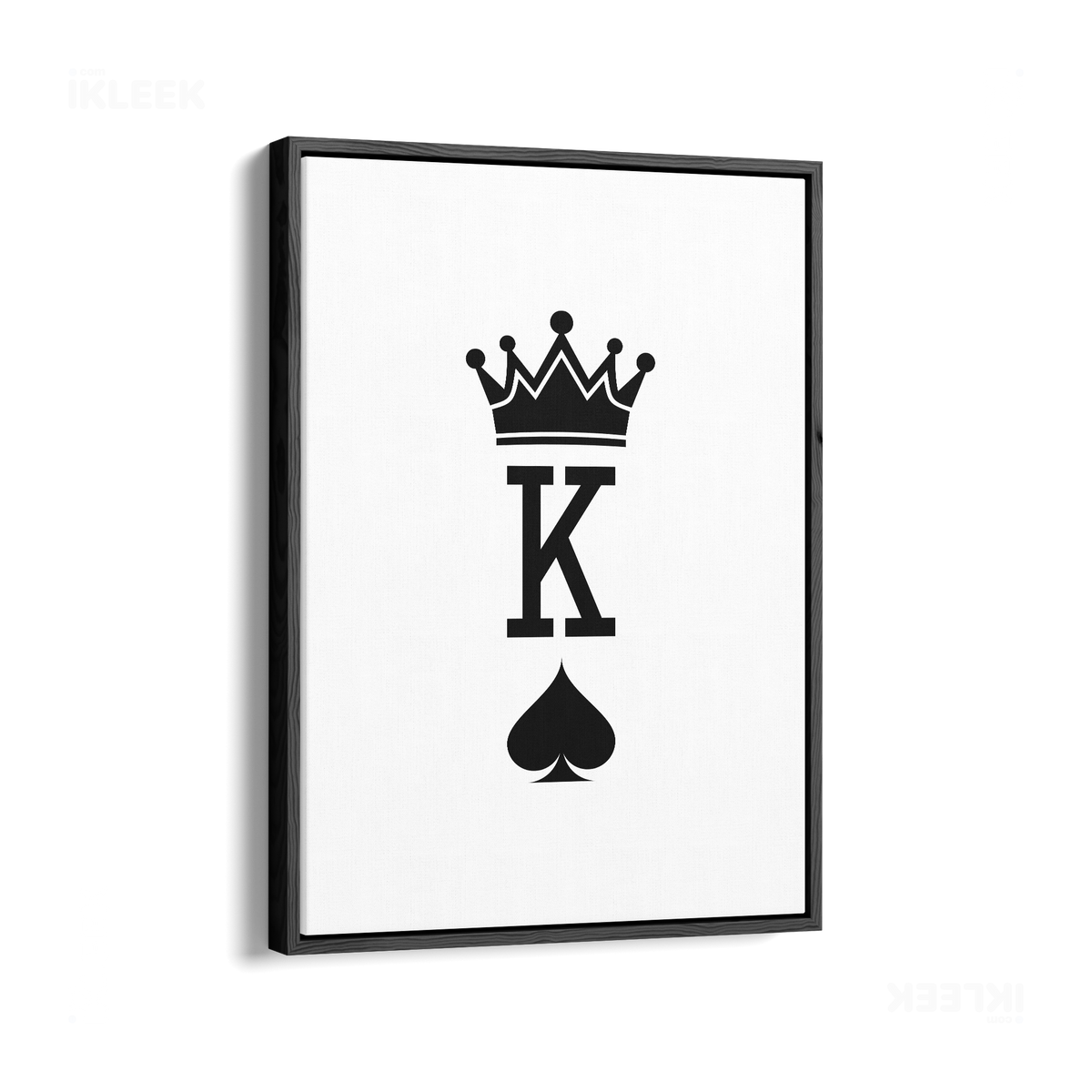 KingOfSpades Framed Canvas 01 Black Wood