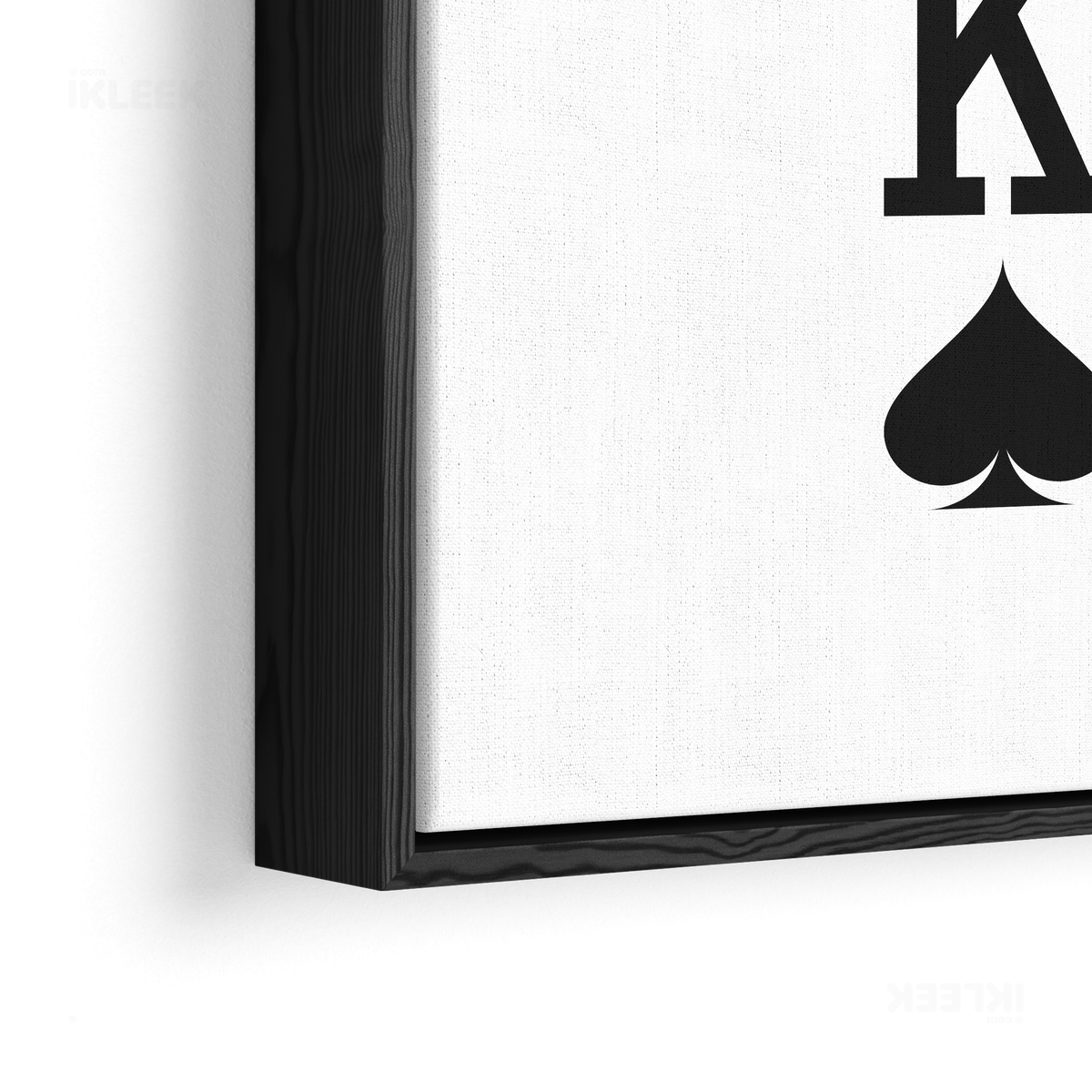 KingOfSpades Framed Canvas 02 Black Wood