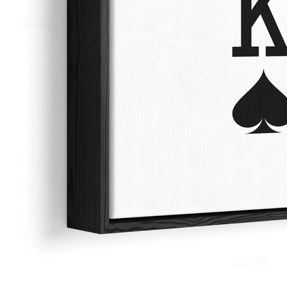 KingOfSpades Framed Canvas 02 Black Wood