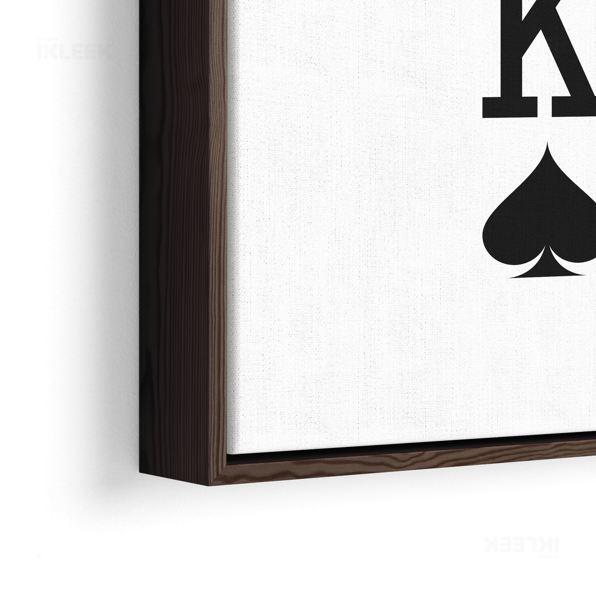 KingOfSpades Framed Canvas 02 Dark Wood