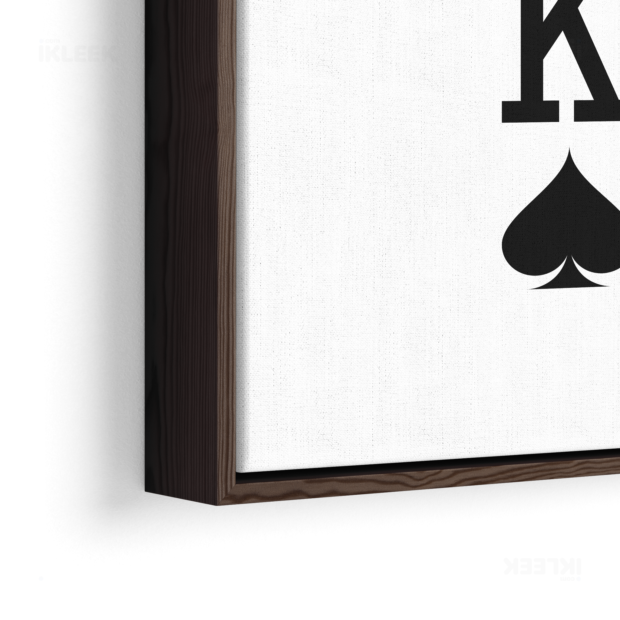 KingOfSpades Framed Canvas 02 Dark Wood