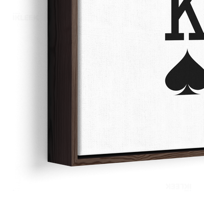 KingOfSpades Framed Canvas 02 Dark Wood