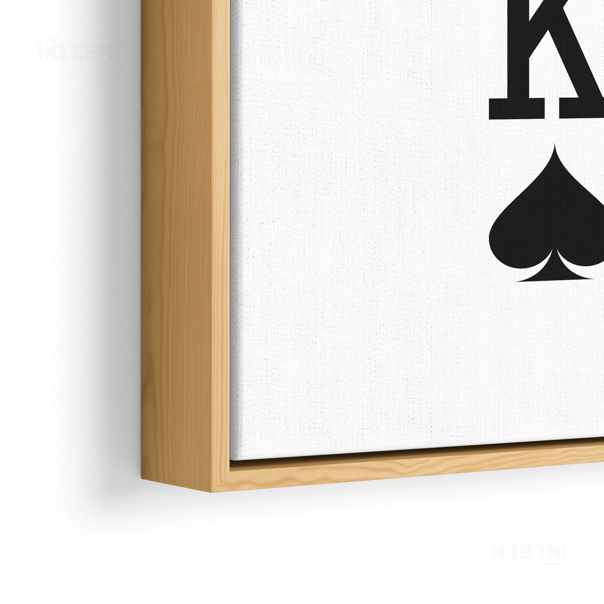 KingOfSpades Framed Canvas 02 Natural Wood