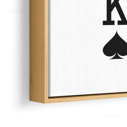 KingOfSpades Framed Canvas 02 Natural Wood