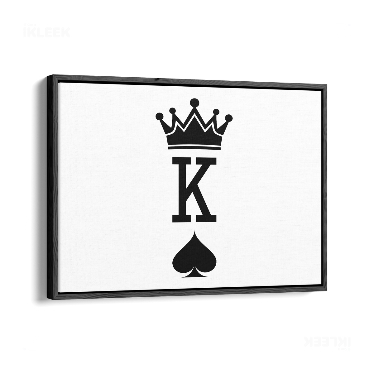 KingOfSpades Framed Canvas 03 Black Wood