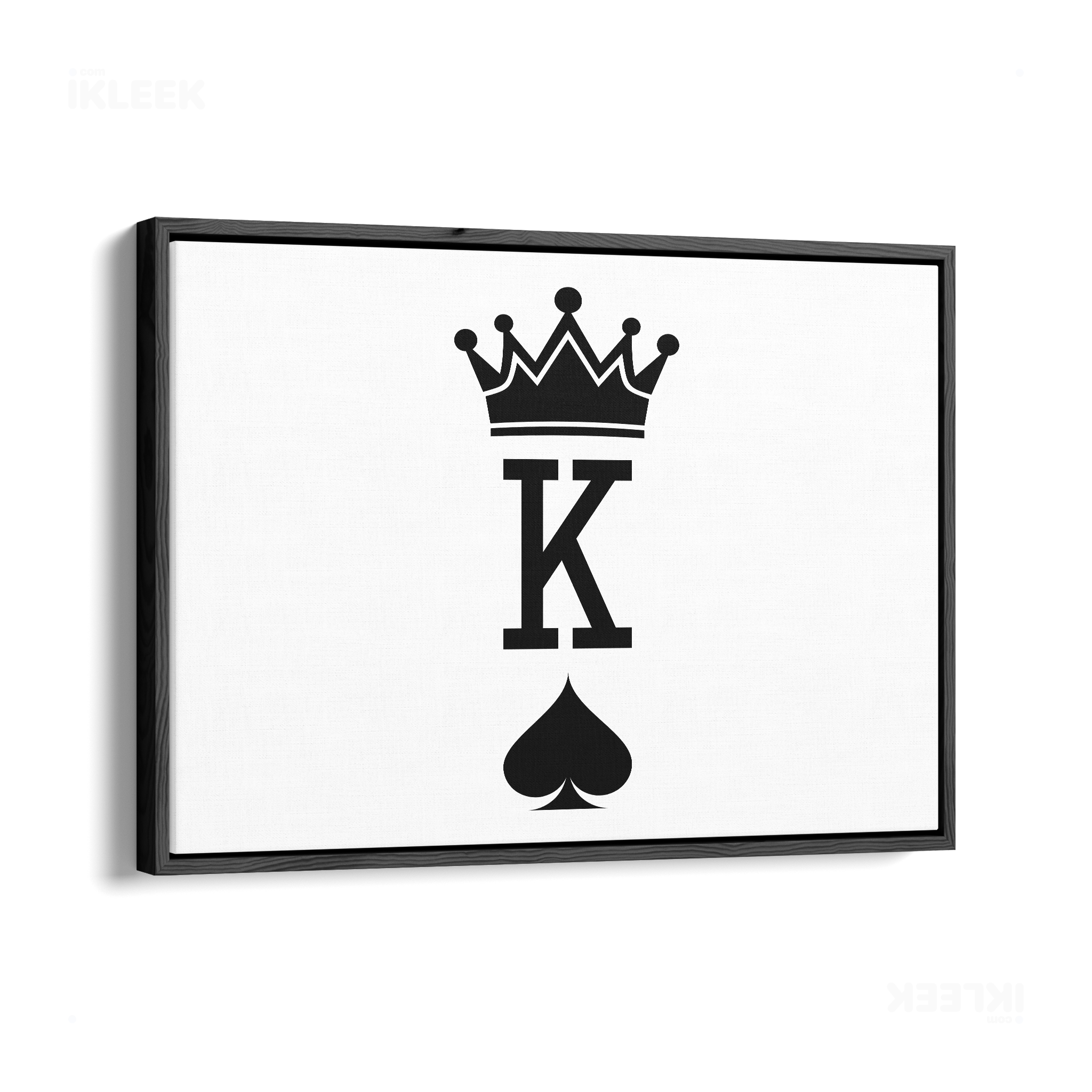 KingOfSpades Framed Canvas 03 Black Wood