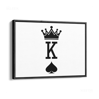 KingOfSpades Framed Canvas 03 Black Wood