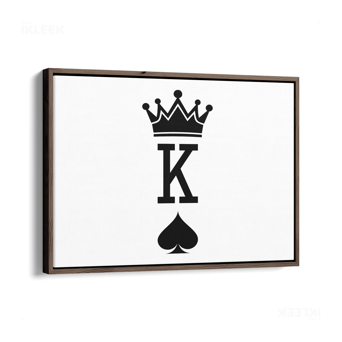KingOfSpades Framed Canvas 03 Dark Wood