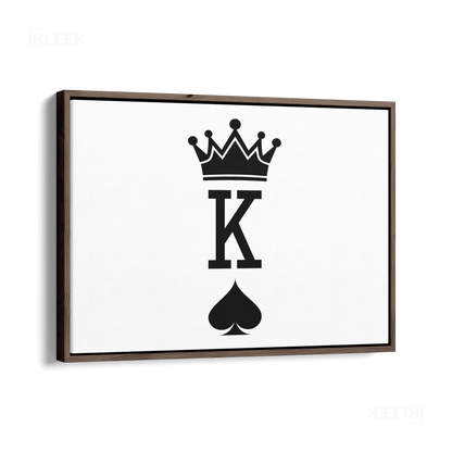 KingOfSpades Framed Canvas 03 Dark Wood