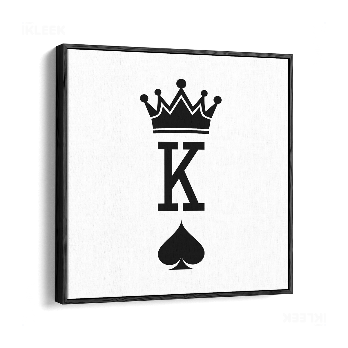 KingOfSpades Framed Canvas 04 Black Wood