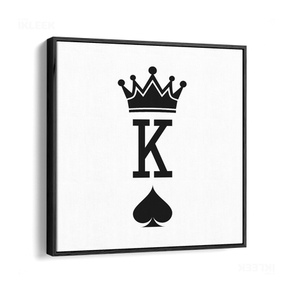 KingOfSpades Framed Canvas 04 Black Wood