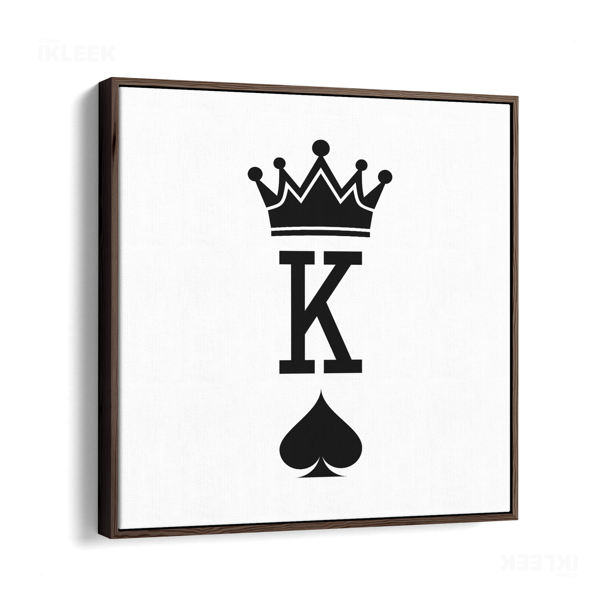 KingOfSpades Framed Canvas 04 Dark Wood