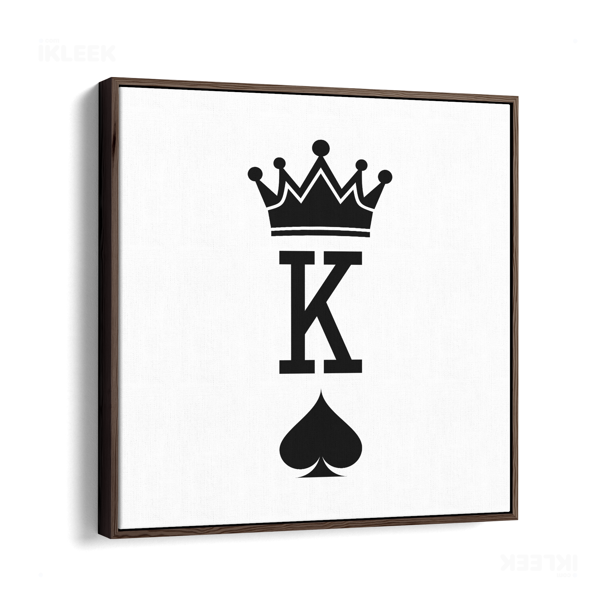 KingOfSpades Framed Canvas 04 Dark Wood