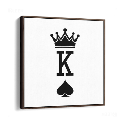 KingOfSpades Framed Canvas 04 Dark Wood
