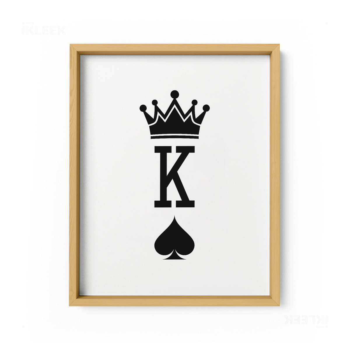 KingOfSpades Framed Poster 01 Natural Wood