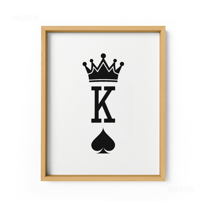 KingOfSpades Framed Poster 01 Natural Wood