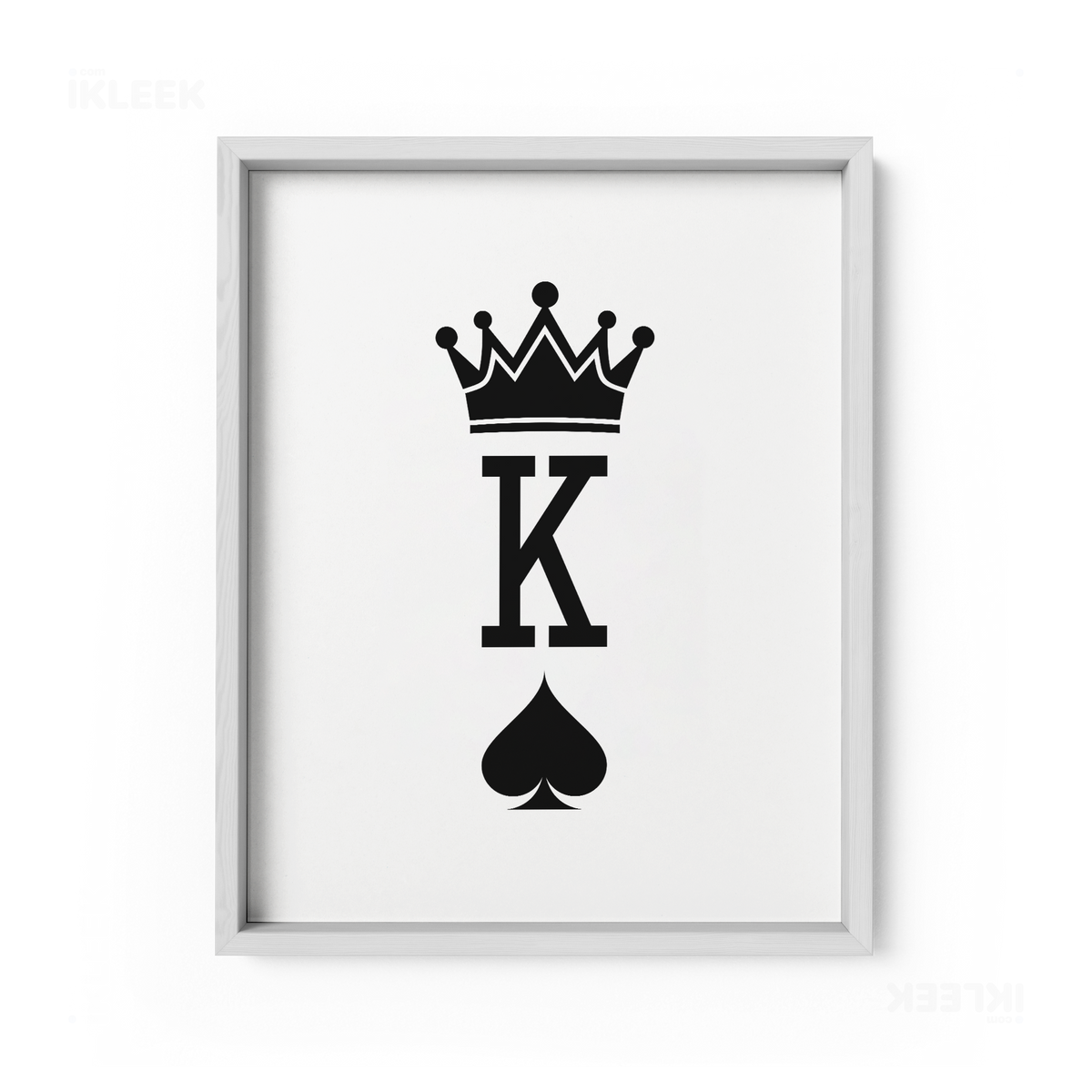 KingOfSpades Framed Poster 01 White Wood