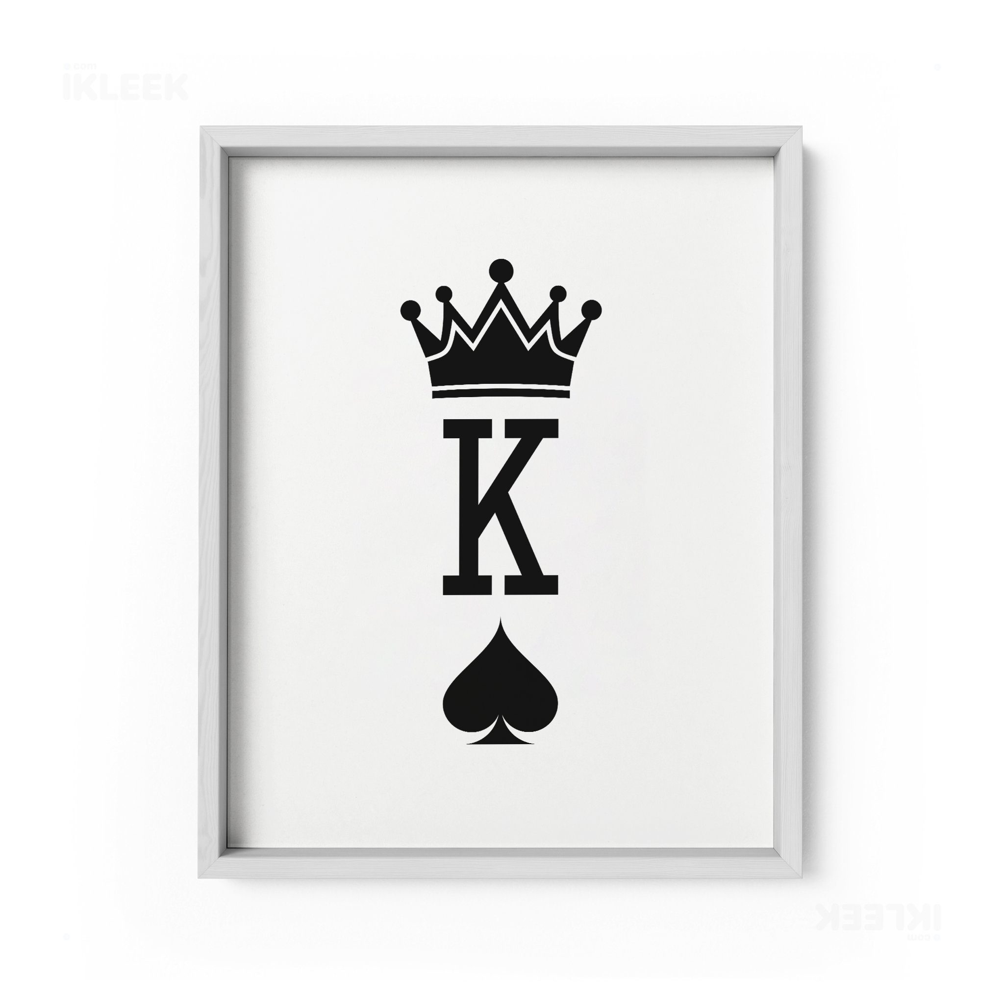 KingOfSpades Framed Poster 01 White Wood
