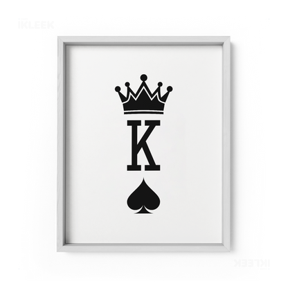 KingOfSpades Framed Poster 01 White Wood