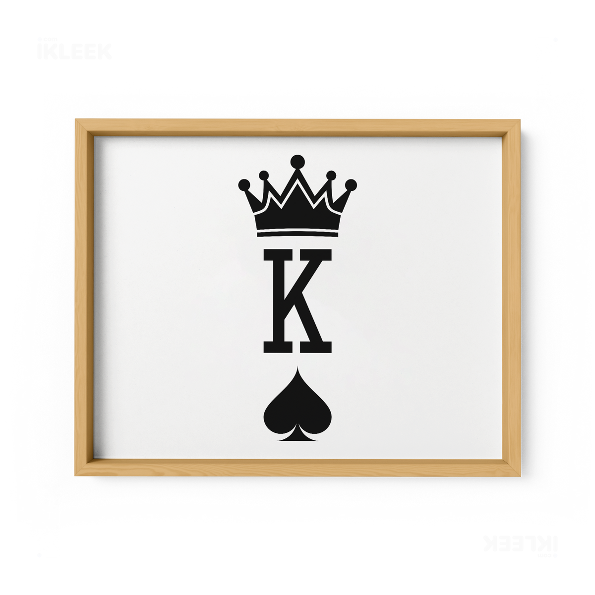KingOfSpades Framed Poster 03 Natural Wood