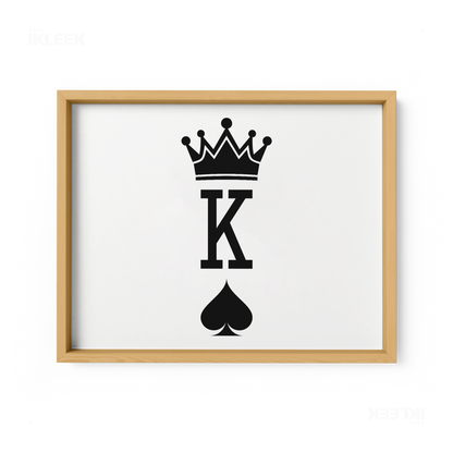 KingOfSpades Framed Poster 03 Natural Wood