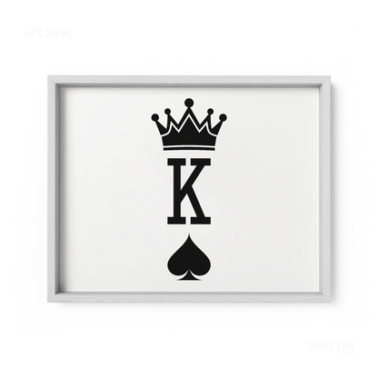 KingOfSpades Framed Poster 03 White Wood