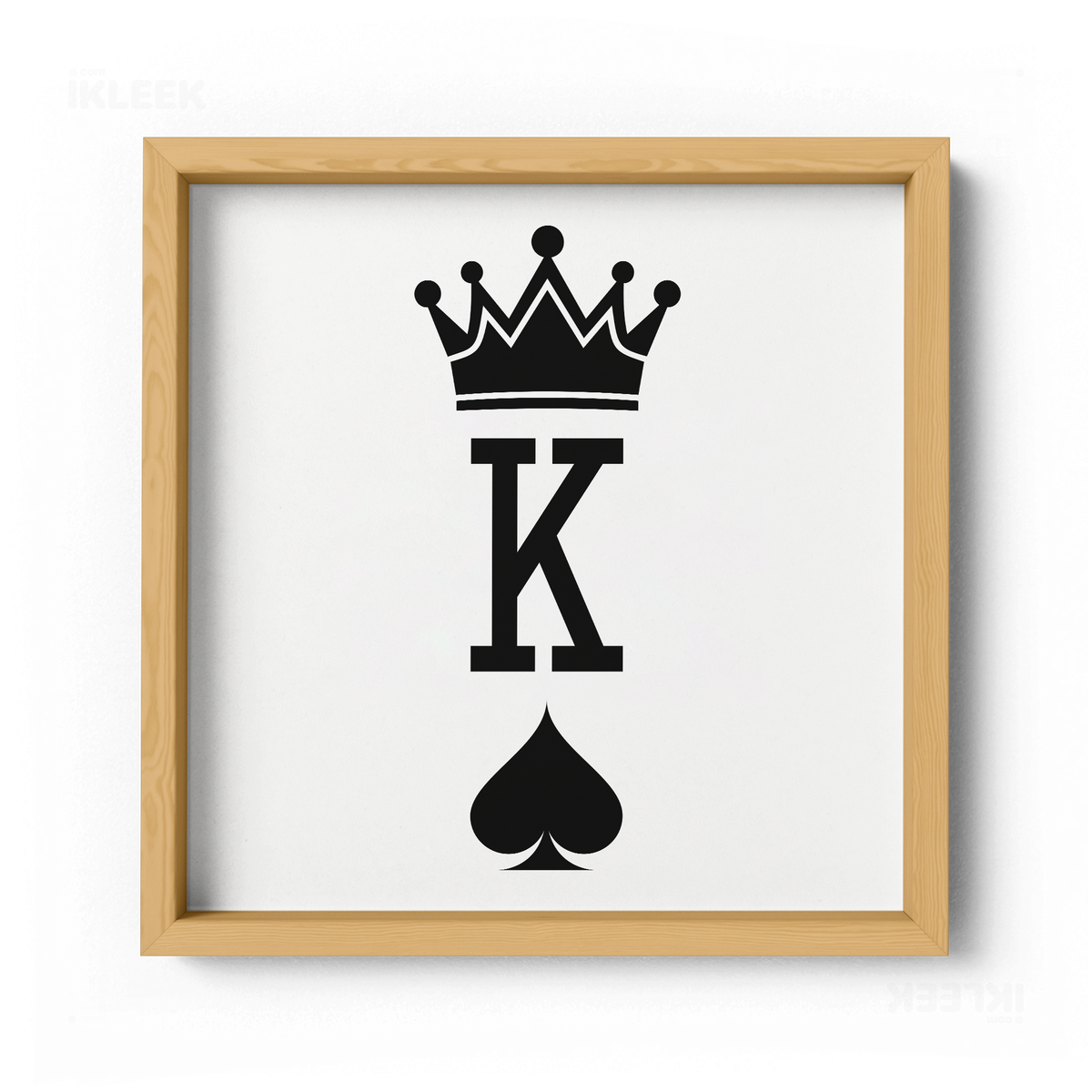 KingOfSpades Framed Poster 04 Natural Wood