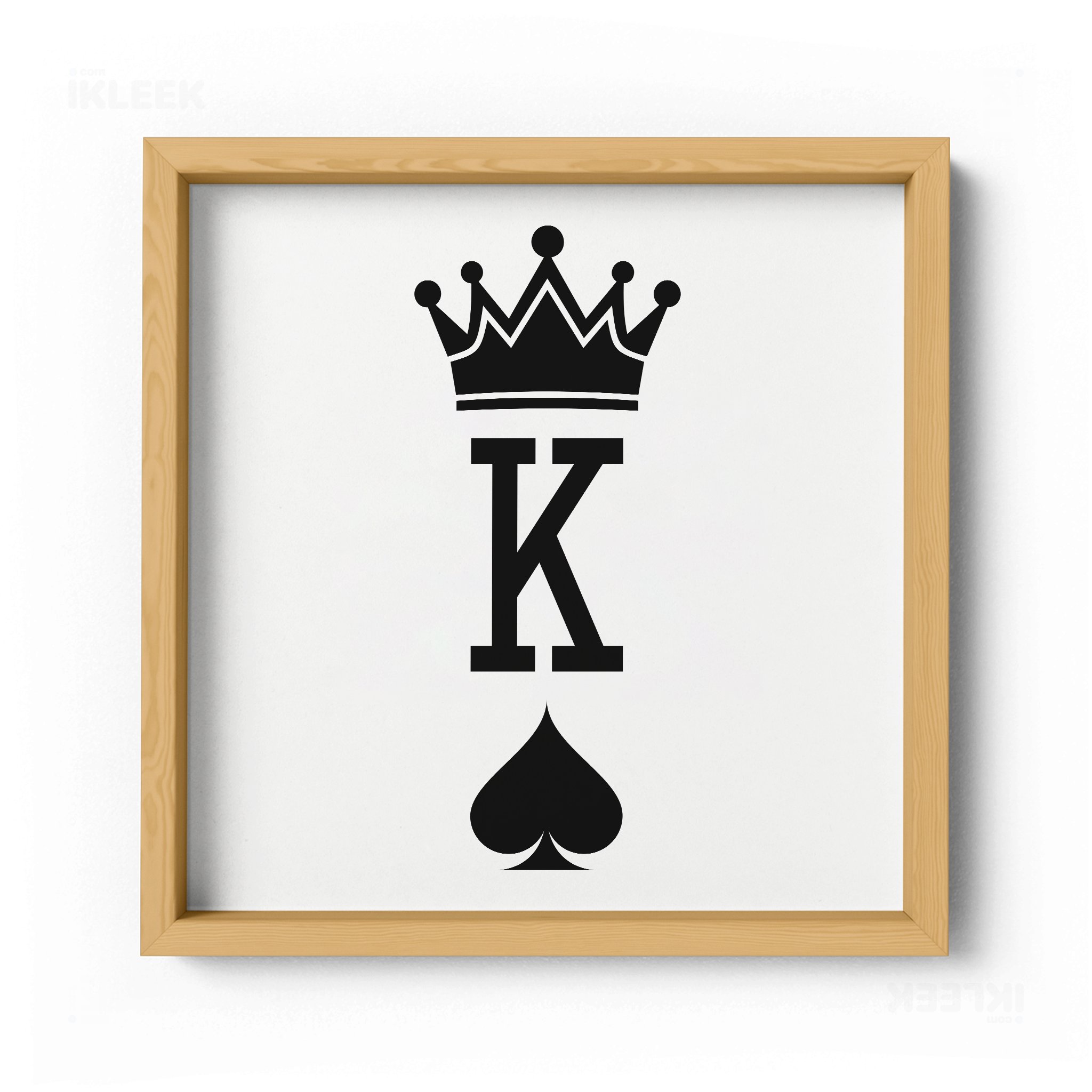 KingOfSpades Framed Poster 04 Natural Wood