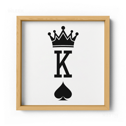 KingOfSpades Framed Poster 04 Natural Wood