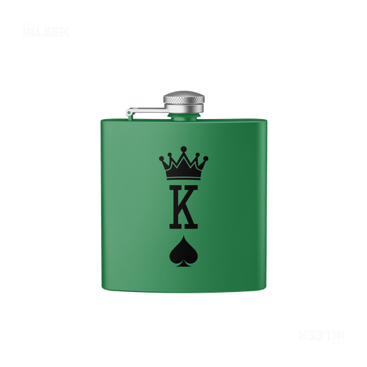 KingOfSpades Hip Flasks 01 Green