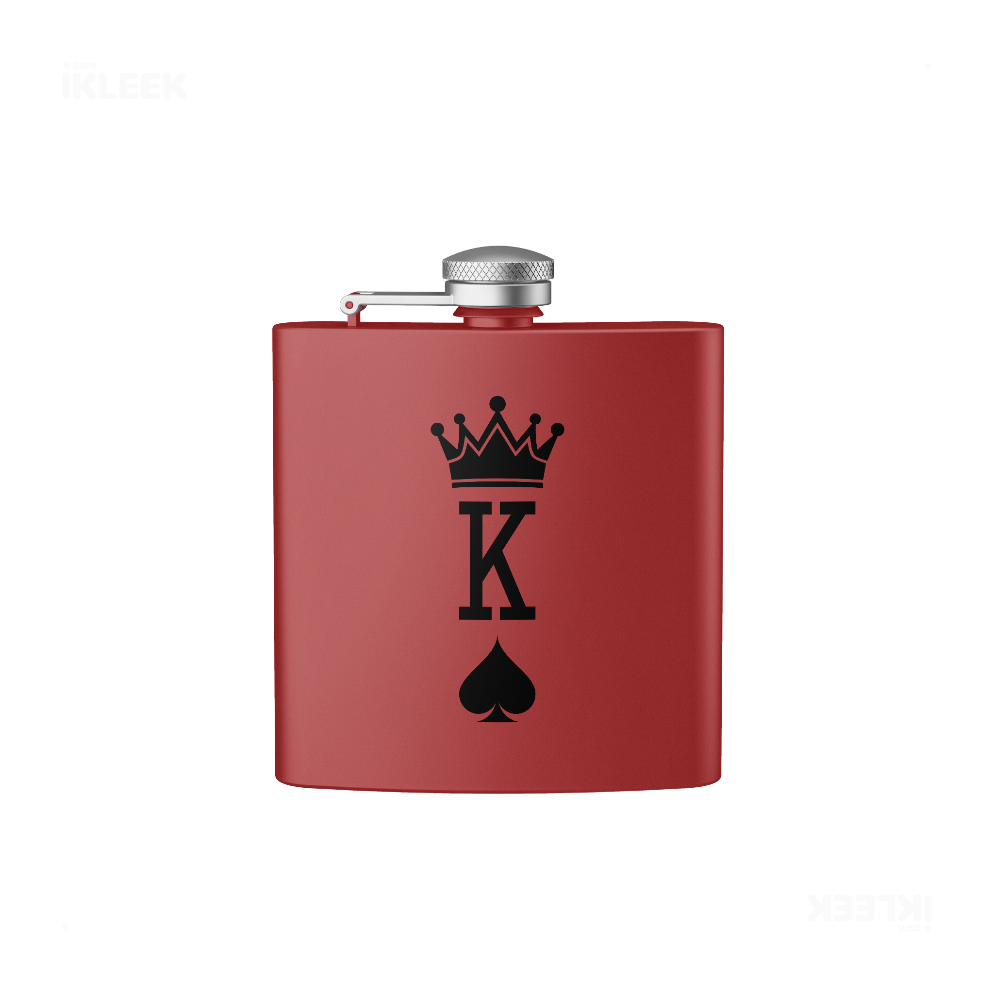 KingOfSpades Hip Flasks 01 Red