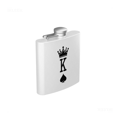 KingOfSpades Hip Flasks 03 White