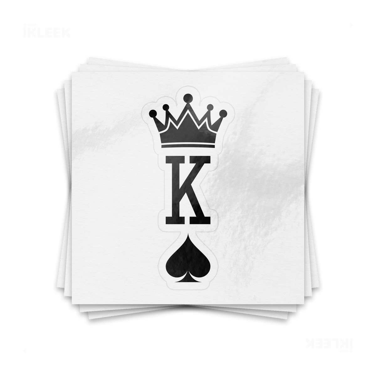 KingOfSpades Kiss Cut Sticker 01 White