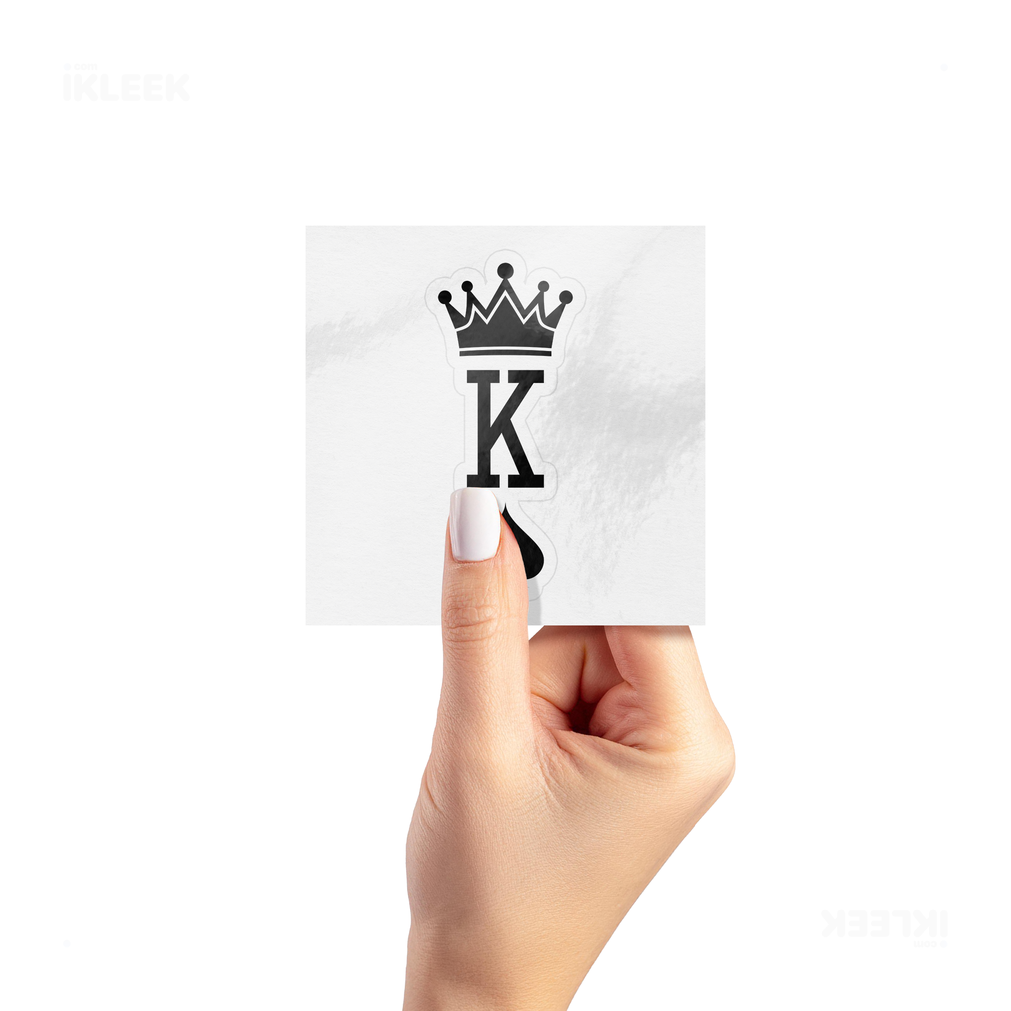 KingOfSpades Kiss Cut Sticker 02 White