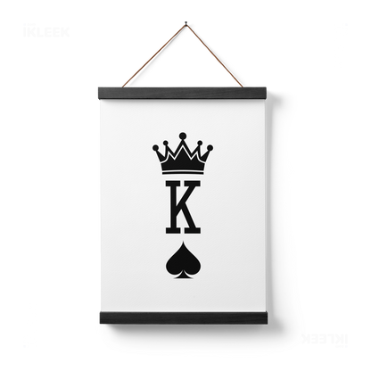 KingOfSpades Magnetic Hanger Poster 01 Black Wood