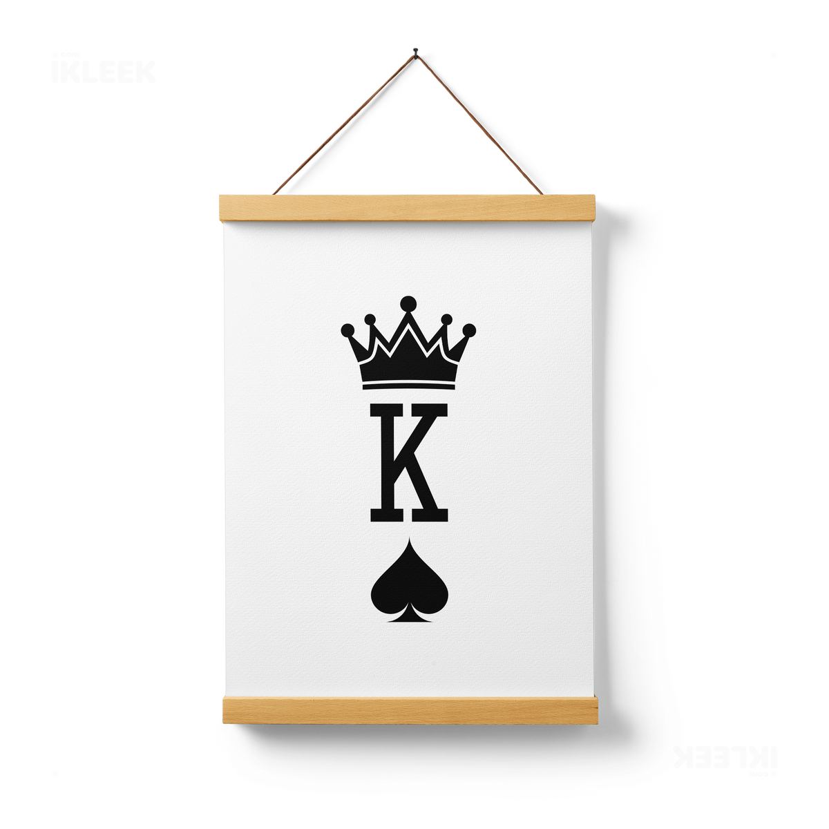 KingOfSpades Magnetic Hanger Poster 01 Natural Wood