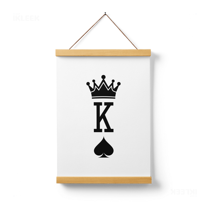 KingOfSpades Magnetic Hanger Poster 01 Natural Wood
