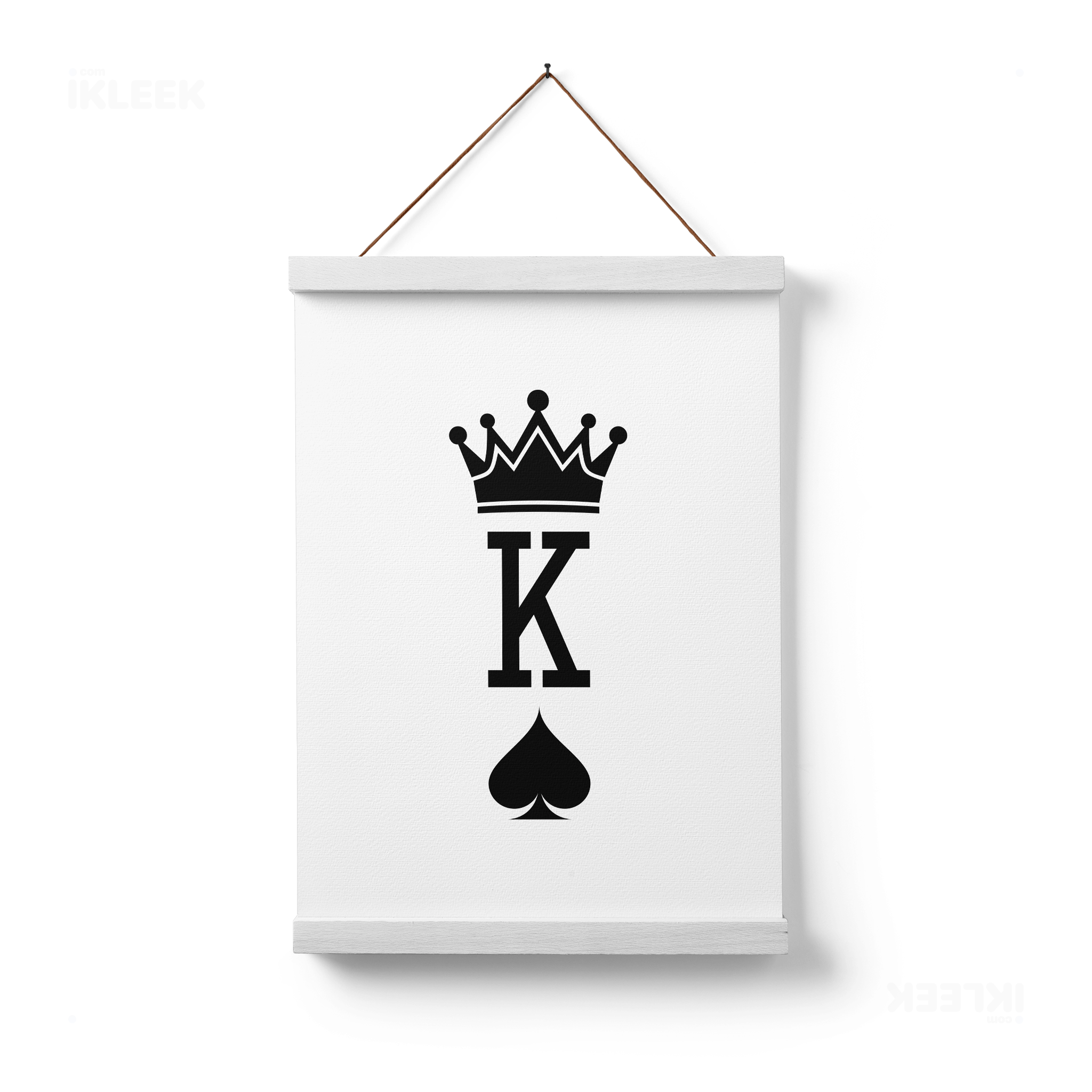 KingOfSpades Magnetic Hanger Poster 01 White Wood