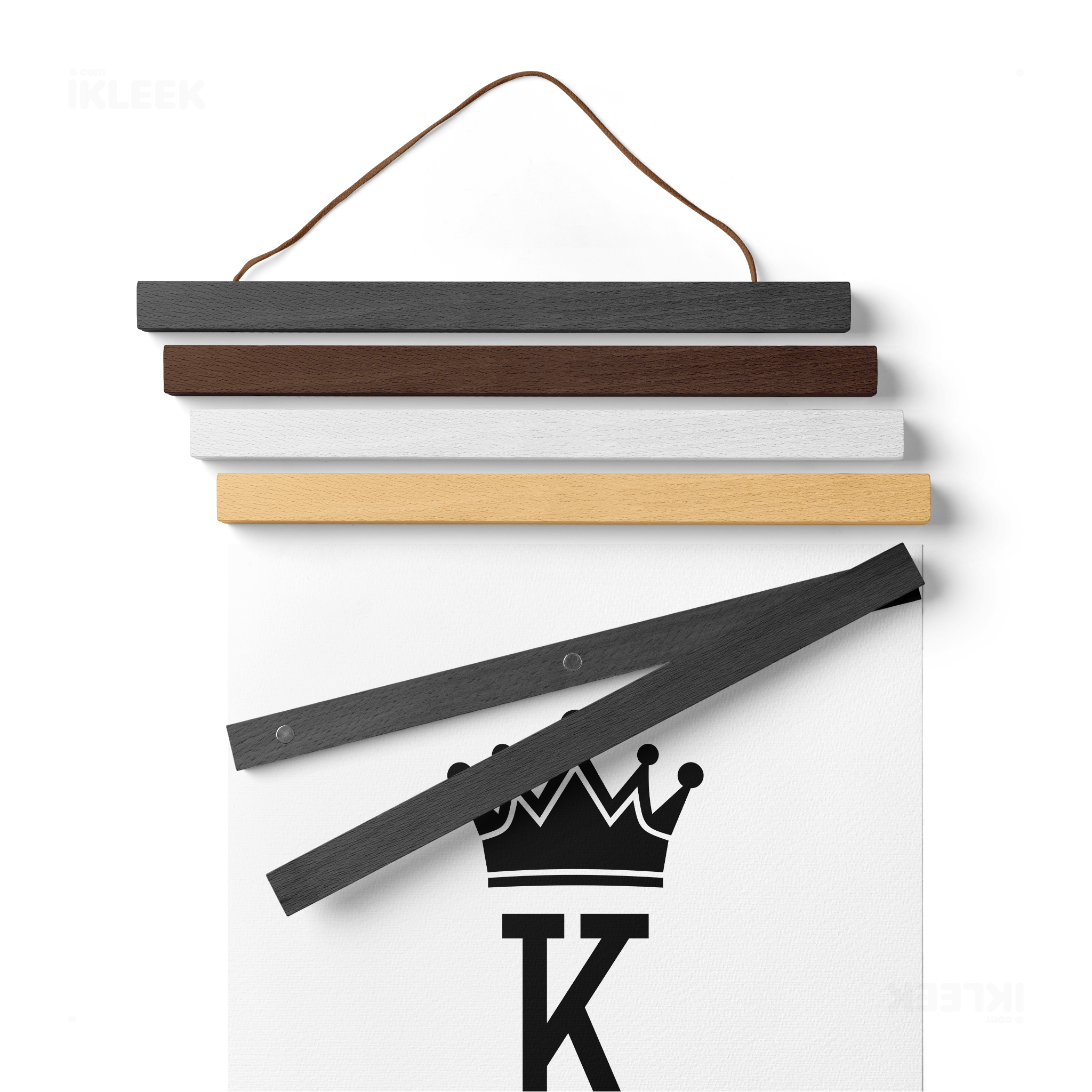 KingOfSpades Magnetic Hanger Poster 02 Natural Wood