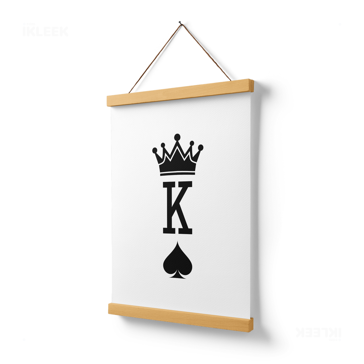 KingOfSpades Magnetic Hanger Poster 03 Natural Wood