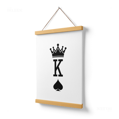 KingOfSpades Magnetic Hanger Poster 03 Natural Wood