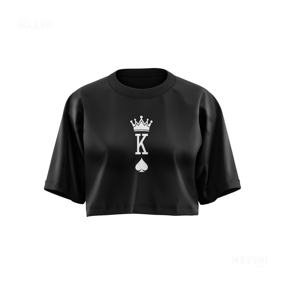 KingOfSpades Over Sized Crop Top 01 Black