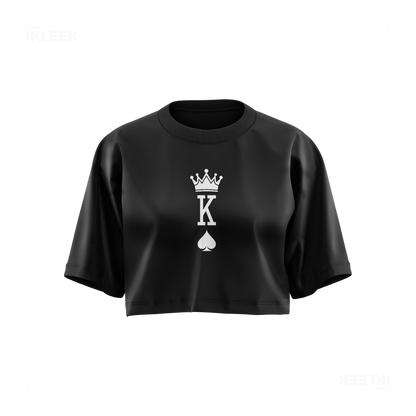 KingOfSpades Over Sized Crop Top 01 Black