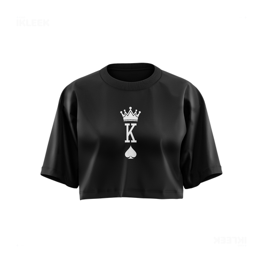 KingOfSpades Over Sized Crop Top 01 Black