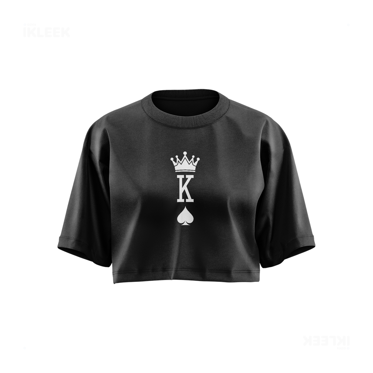 KingOfSpades Over Sized Crop Top 01 Faded Black