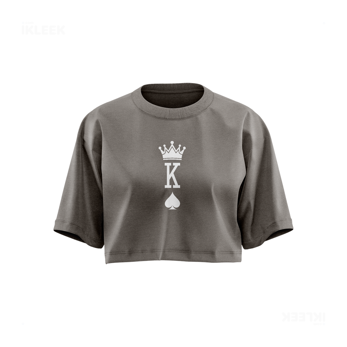 KingOfSpades Over Sized Crop Top 01 Faded Grey