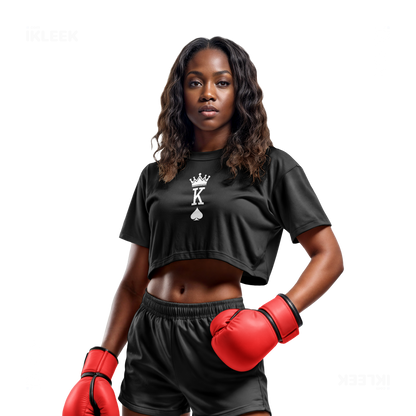 KingOfSpades Over Sized Crop Top 02 Black