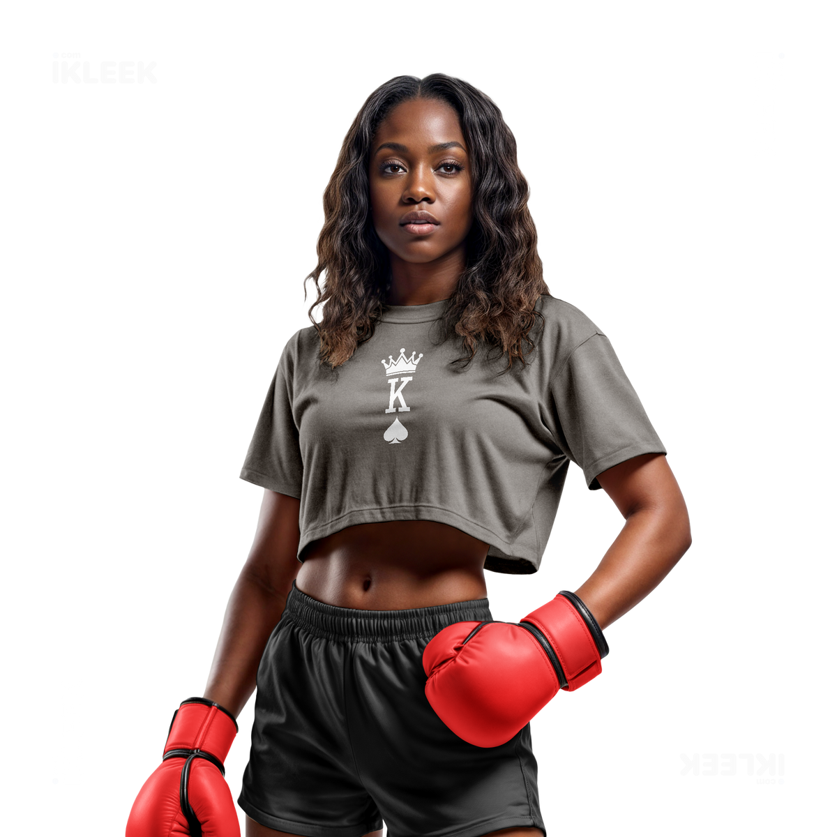 KingOfSpades Over Sized Crop Top 02 Faded Grey