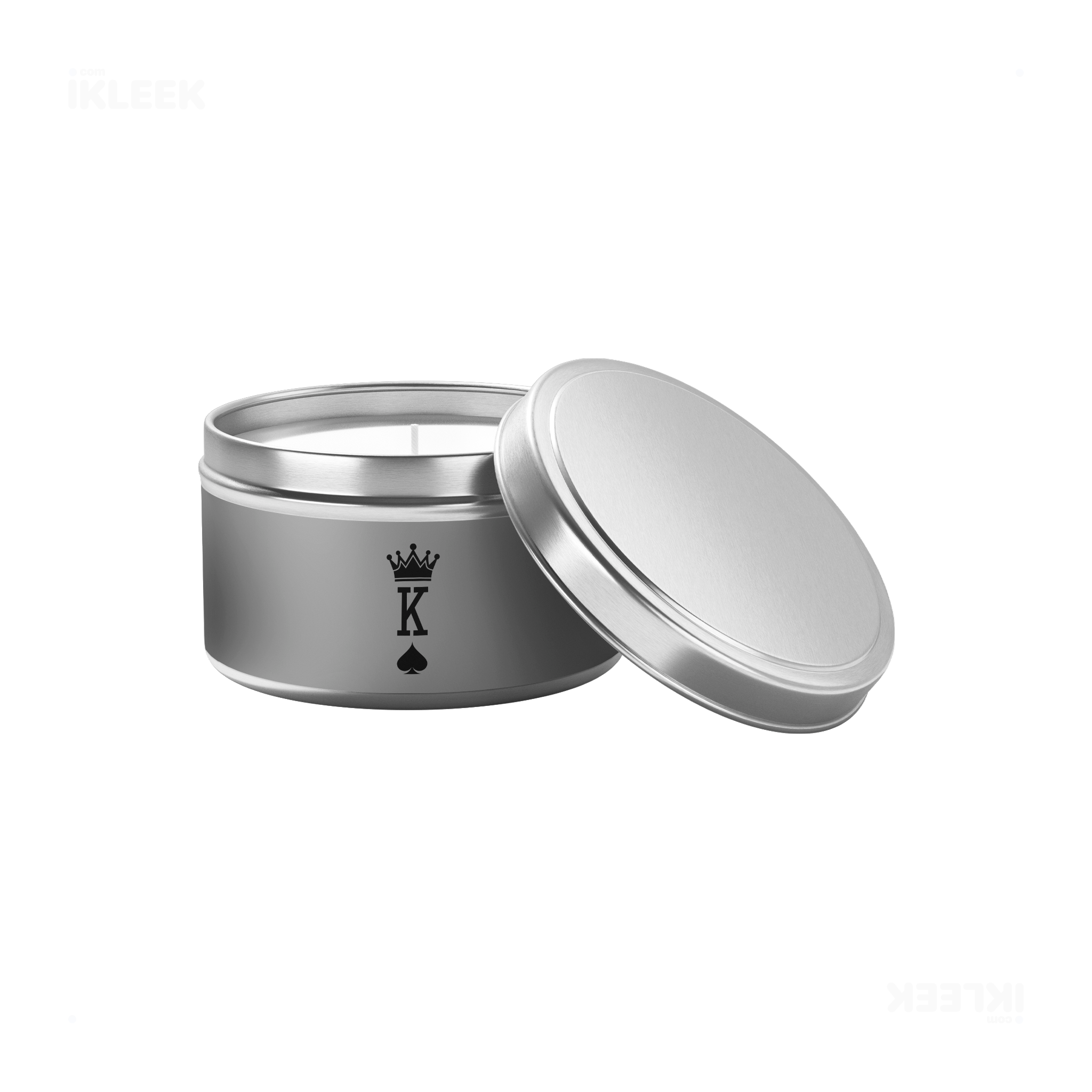KingOfSpades Tin Candle 03 Silver